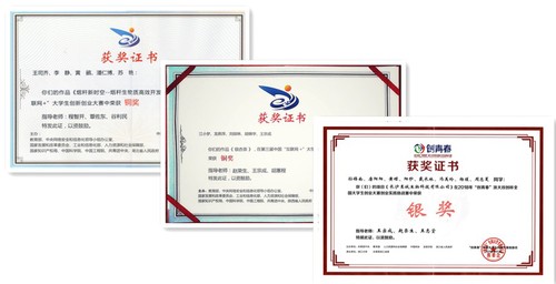 学生获奖证书